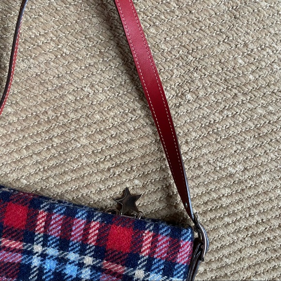 Vintage Coach Wool Plaid Shoulder Bag - Picture 5 of 9